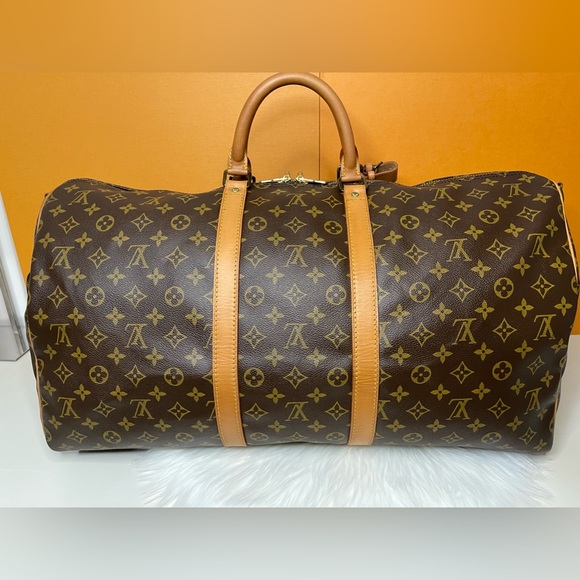 ❌SOLD❌ 🌸KEEPALL BANDOULIERE 55 TRAVEL BAG MONOGRAM - Picture 4 of 16